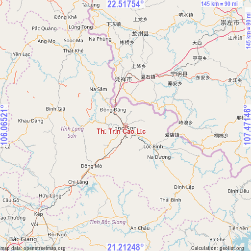 Thị Trấn Cao Lộc on map