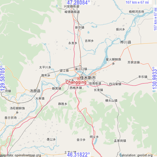 Changqing on map