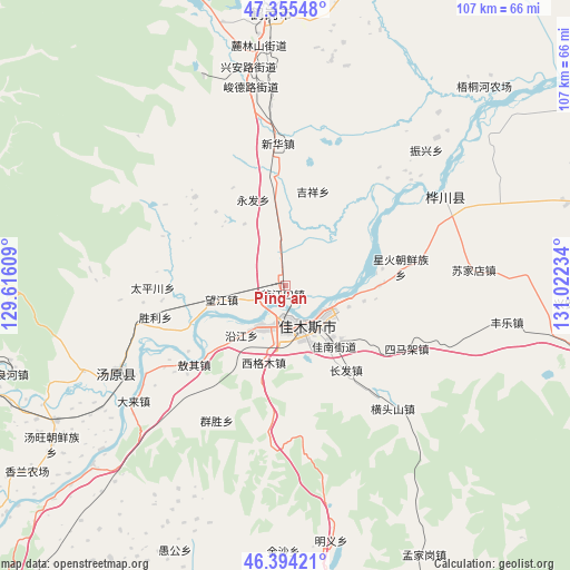 Ping’an on map