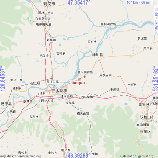 Jianguo on map