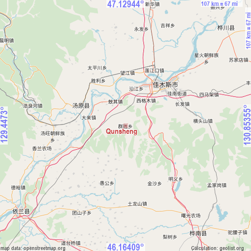 Qunsheng on map