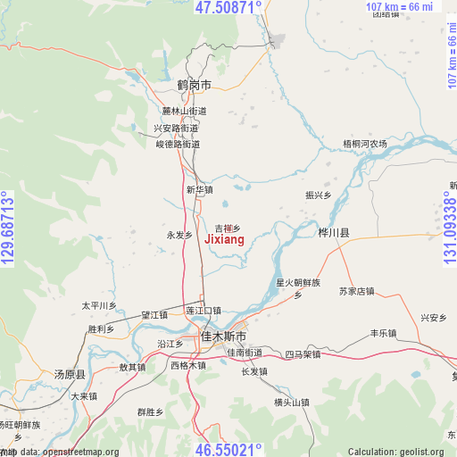 Jixiang on map