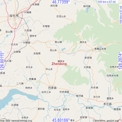 Zhendong on map