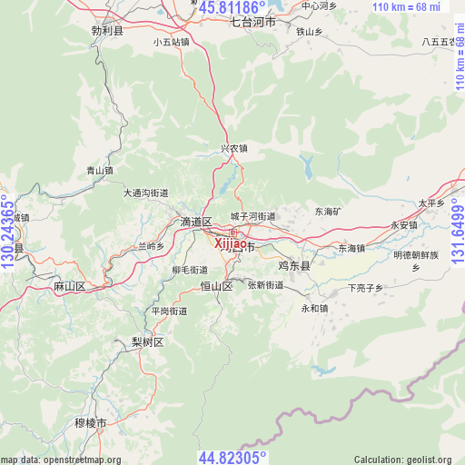 Xijiao on map