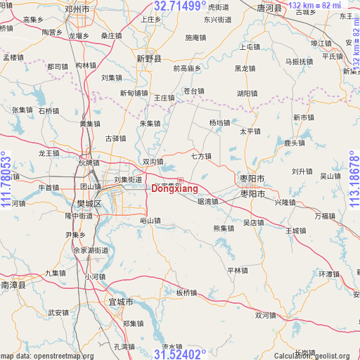 Dongxiang on map