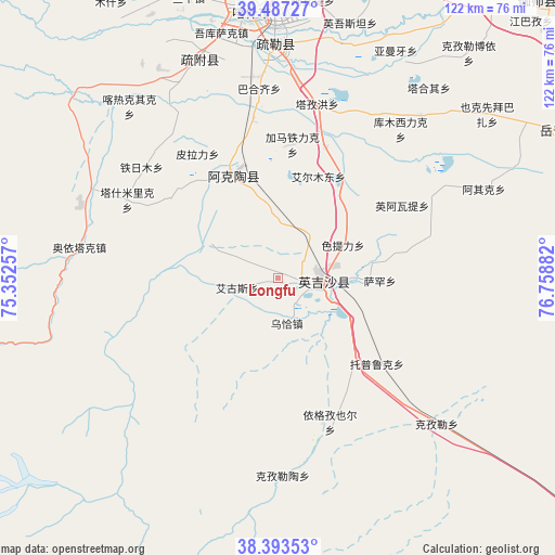 Longfu on map