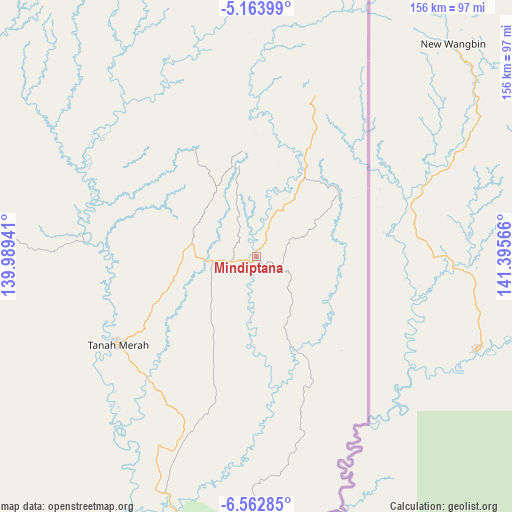 Mindiptana on map