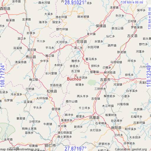 Buchou on map