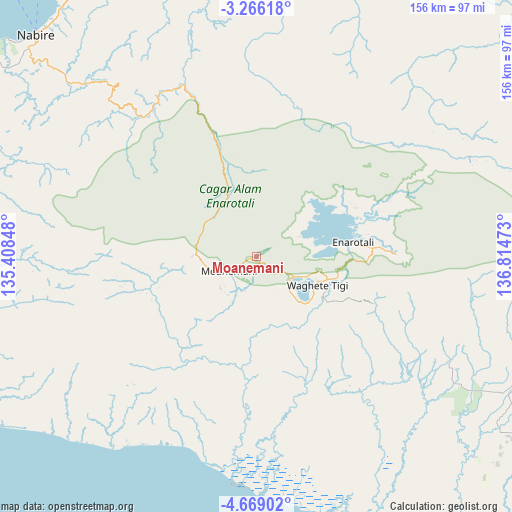 Moanemani on map
