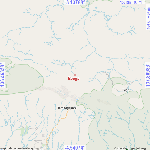 Beoga on map