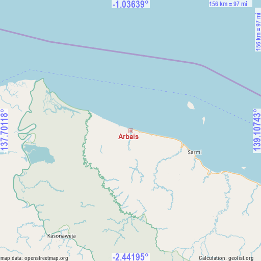 Arbais on map