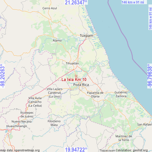 La Isla Km 10 on map