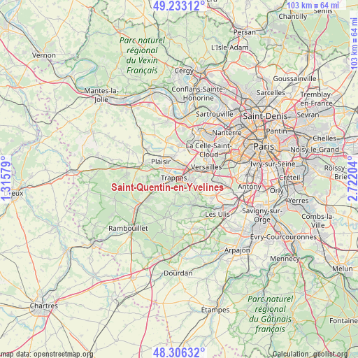 Saint-Quentin-en-Yvelines on map