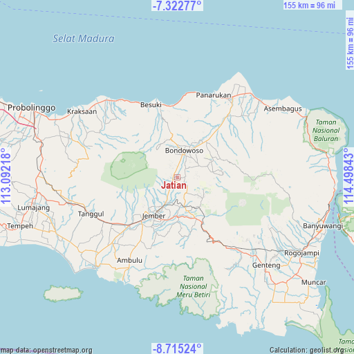 Jatian on map