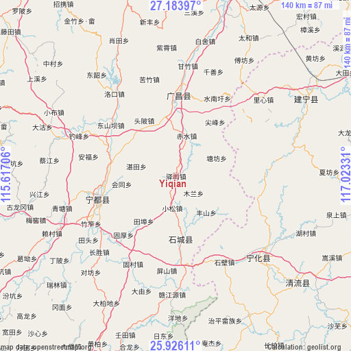 Yiqian on map