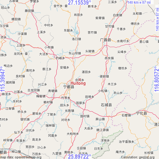 Huitong on map