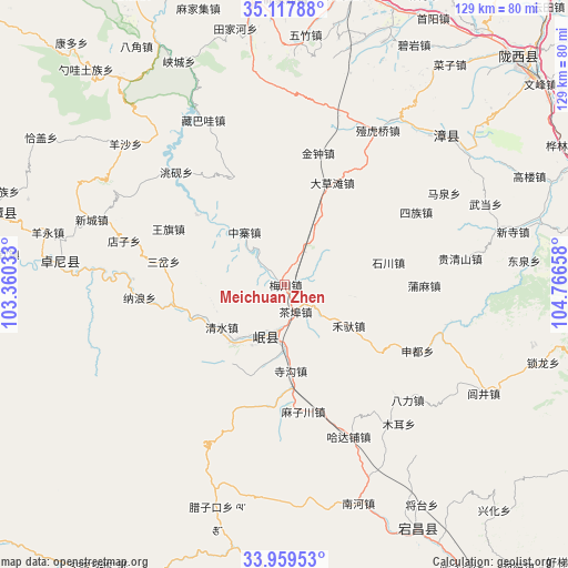 Meichuan Zhen on map