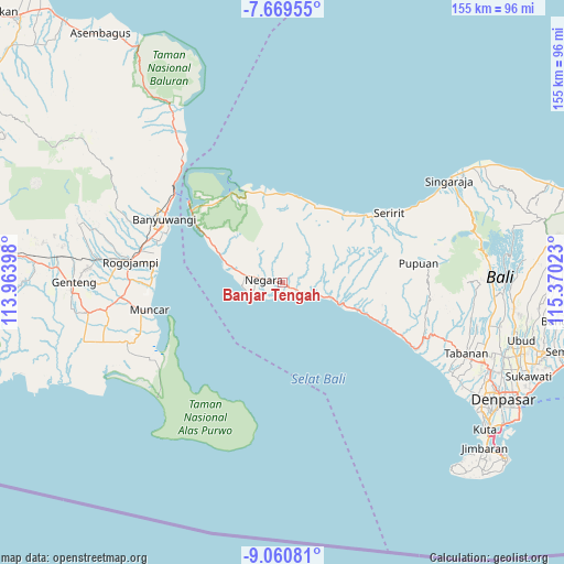 Banjar Tengah on map