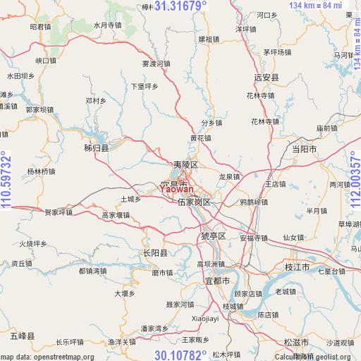 Yaowan on map