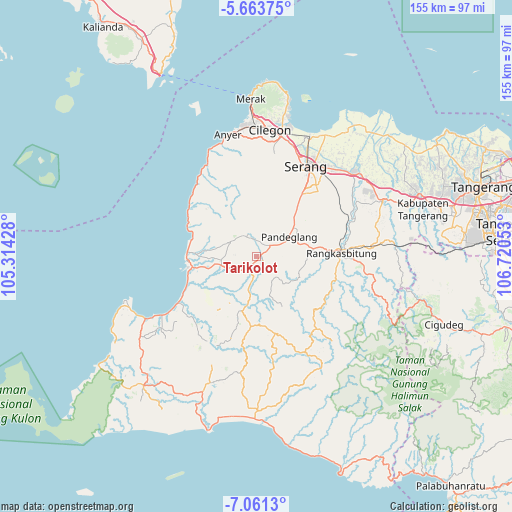 Tarikolot on map