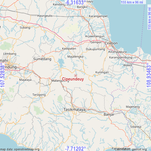 Cipeundeuy on map