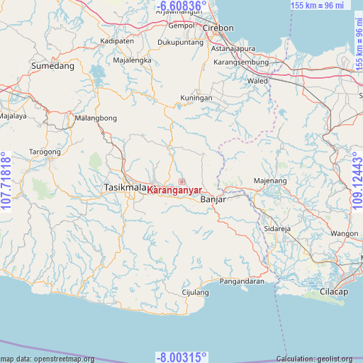 Karanganyar on map