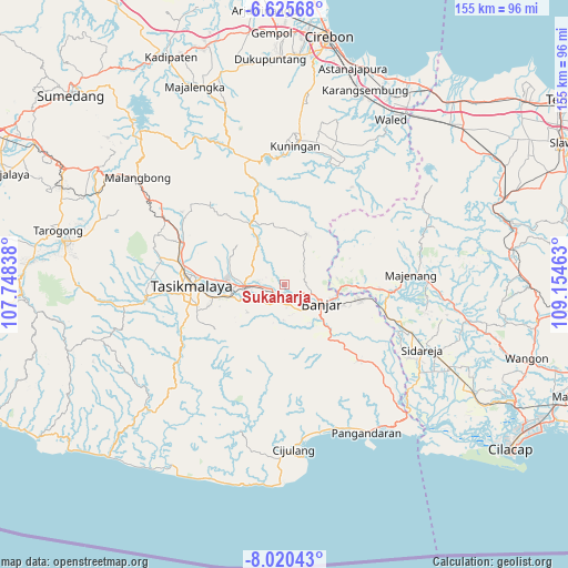 Sukaharja on map