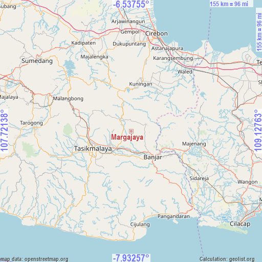 Margajaya on map