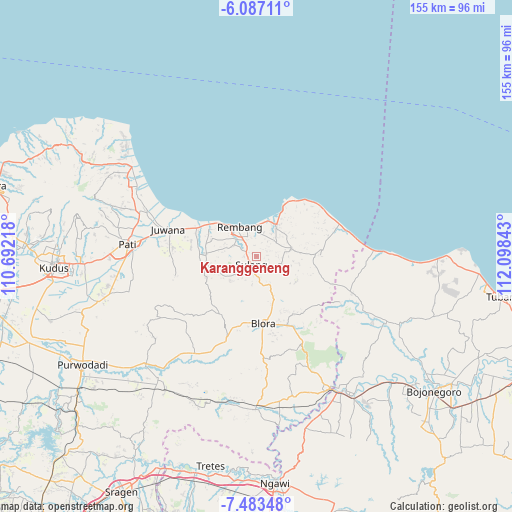 Karanggeneng on map