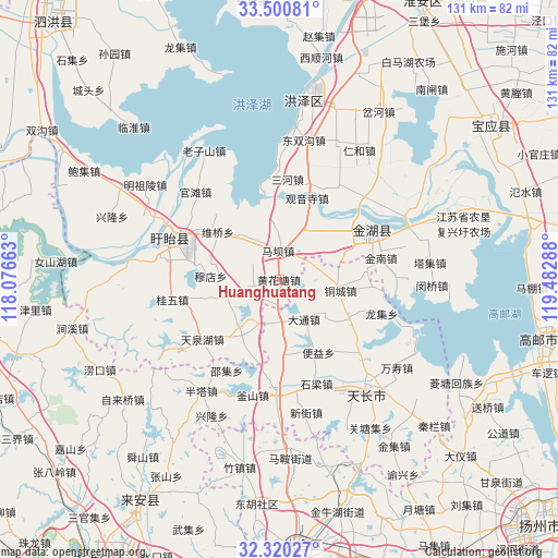 Huanghuatang on map