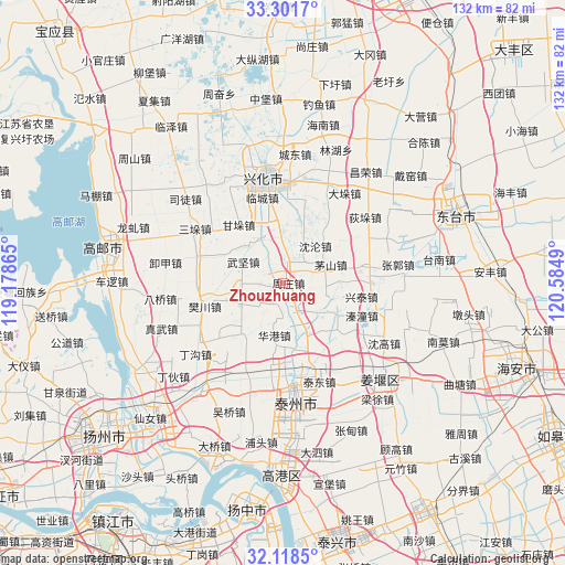 Zhouzhuang on map