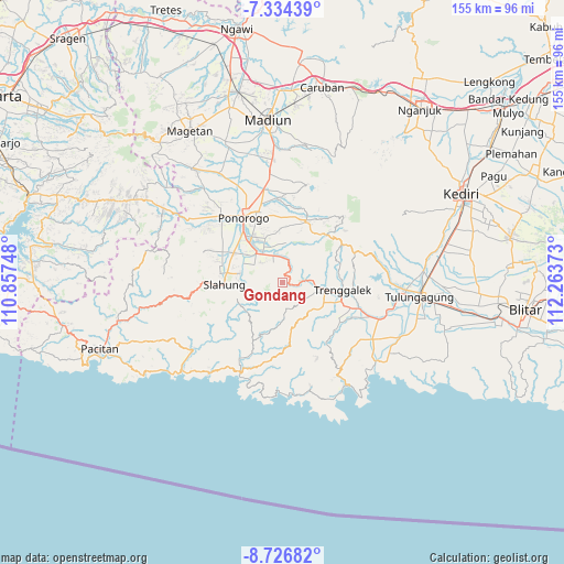Gondang on map