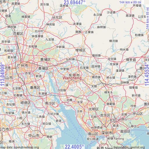 Wancheng on map