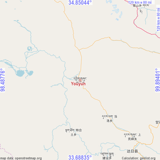 Youyun on map