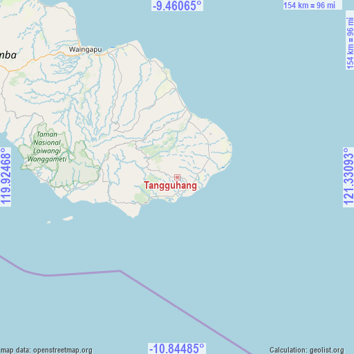 Tangguhang on map