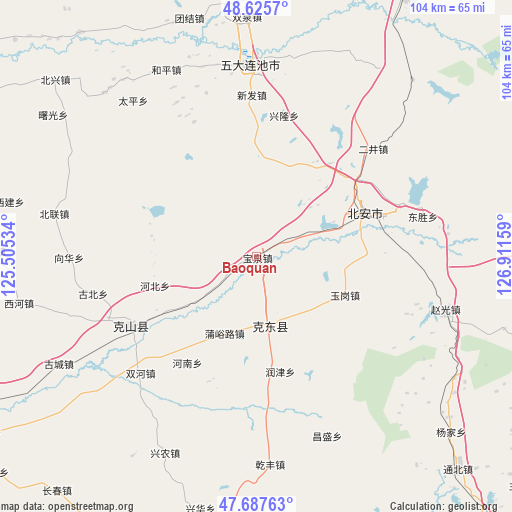 Baoquan on map