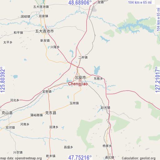 Chengjiao on map