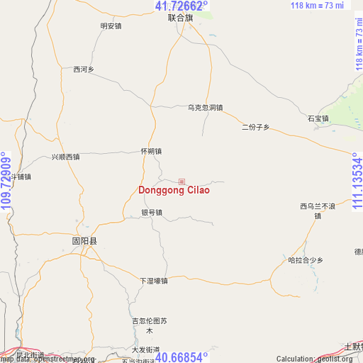 Donggong Cilao on map
