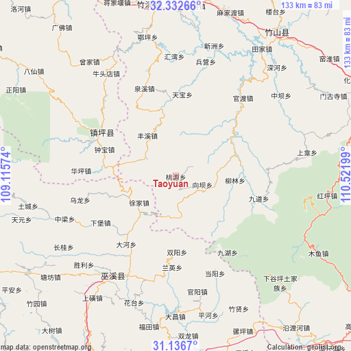 Taoyuan on map