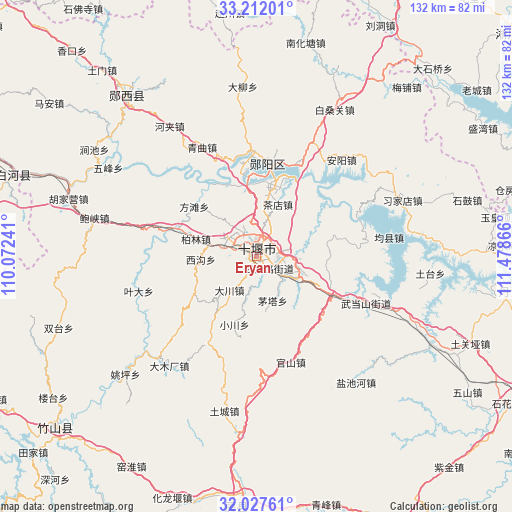 Eryan on map