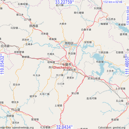 Chechenglu on map