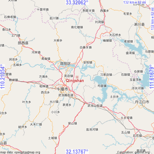 Qingshan on map