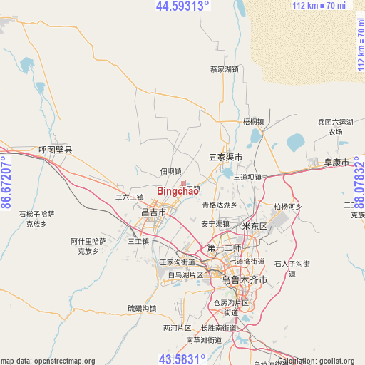 Bingchao on map