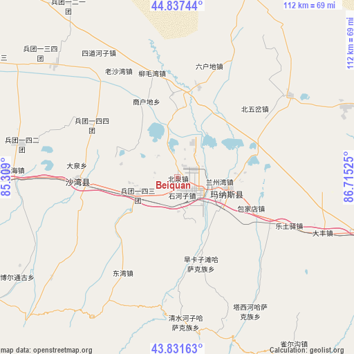 Beiquan on map