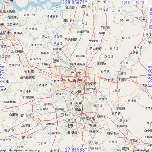 Furong Beilu on map