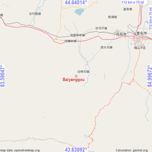 Baiyanggou on map