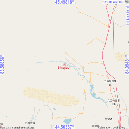 Shiqiao on map