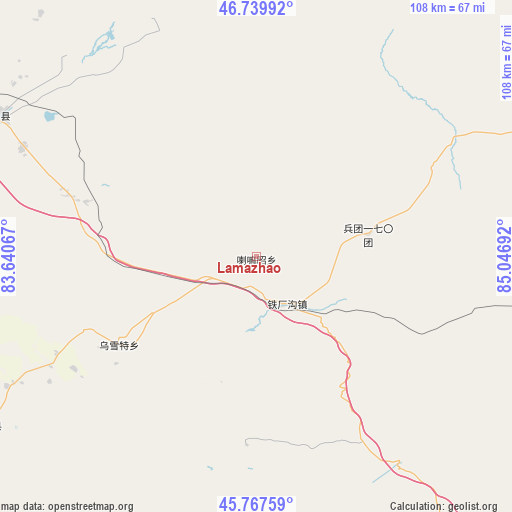 Lamazhao on map