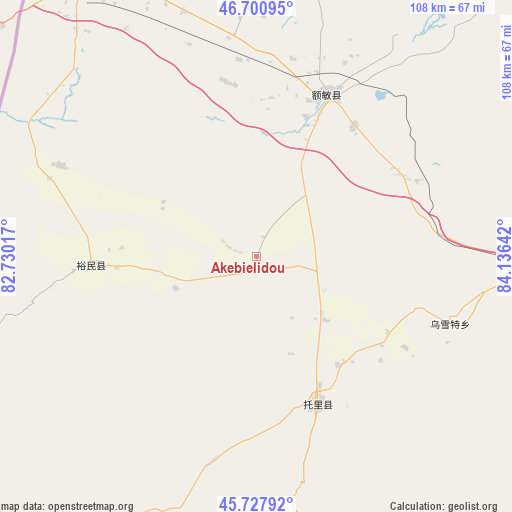 Akebielidou on map