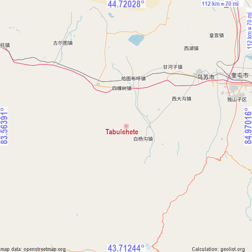 Tabulehete on map